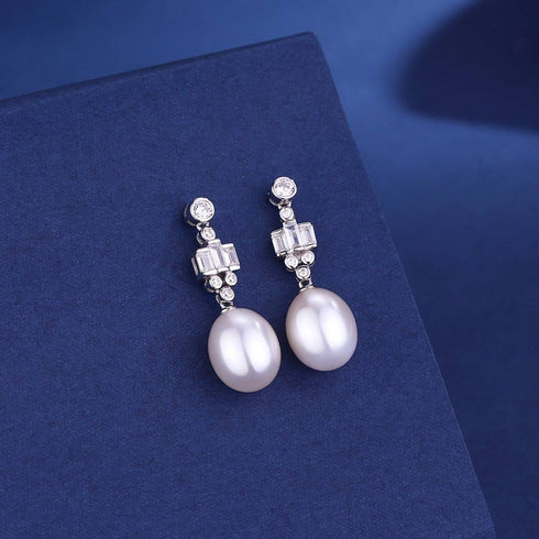 9-10mm Freshwater Drop Earrings Royal-Inspired - House Of Pearls